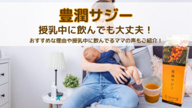豊潤サジーは授乳中に飲んでも大丈夫！おすすめな理由や授乳中に飲んでるママの声もご紹介！