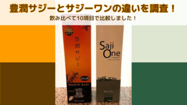 豊潤サジーとサジーワンの違いを調査！飲み比べて10項目で比較しました！