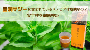 豊潤サジーに含まれているステビアは危険性はあるの？安全なのか徹底検証！