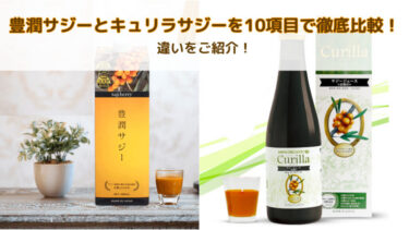 豊潤サジーとキュリラサジーを10項目で徹底比較！違いをご紹介！